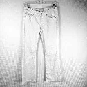 Banana Republic Women's 26/2 White Bootcut Jeans Stretch Cotton Denim Mid Rise